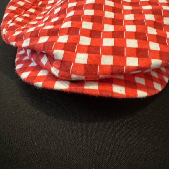 Red & White Checkered Newsboy Hat 7366 - Picture 2 of 4